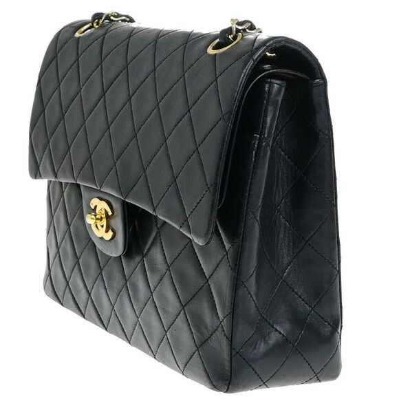 Chanel Timeless Black Leather Shoulder Bag (Pre-Owned) - Picture 10 of 12